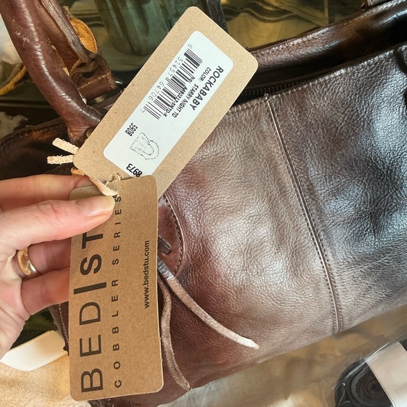 NWT Bed Stu Rockababy Leather Satchel Shoulder Crossbody Bag Starry Night $300 - Picture 3 of 15